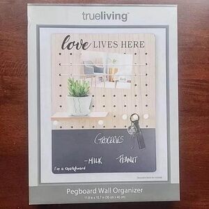 True Living love lives here wall organizer with key hook and shelf #walldecor